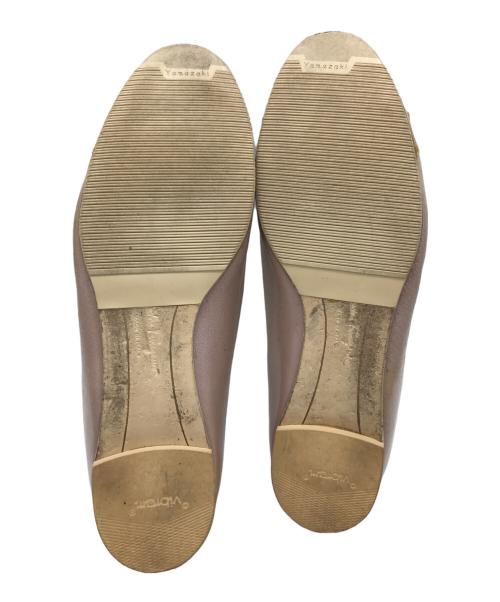 Salvatore Ferragamo（サルヴァトーレ フェラガモ）Salvatore Ferragamo (サルヴァトーレ フェラガモ) ヴァラリボンフラットパンプス ベージュ サイズ:4　1/2の古着・服飾アイテム