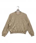 DANTONダントン）の古着「LAMBS WOOL CREWNECK PULLOVER LONGSLEEVE」｜ベージュ