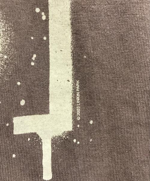MATFIA'S（メテオラツアー）MATFIA'S (メテオラツアー) 00's LINKIN PARK METEORA WORLD TOUR 2003Tシャツ ブラウン サイズ:Sの古着・服飾アイテム