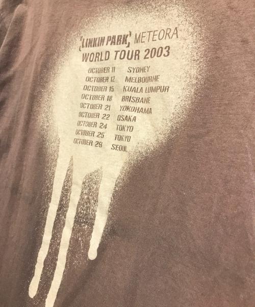 MATFIA'S（メテオラツアー）MATFIA'S (メテオラツアー) 00's LINKIN PARK METEORA WORLD TOUR 2003Tシャツ ブラウン サイズ:Sの古着・服飾アイテム
