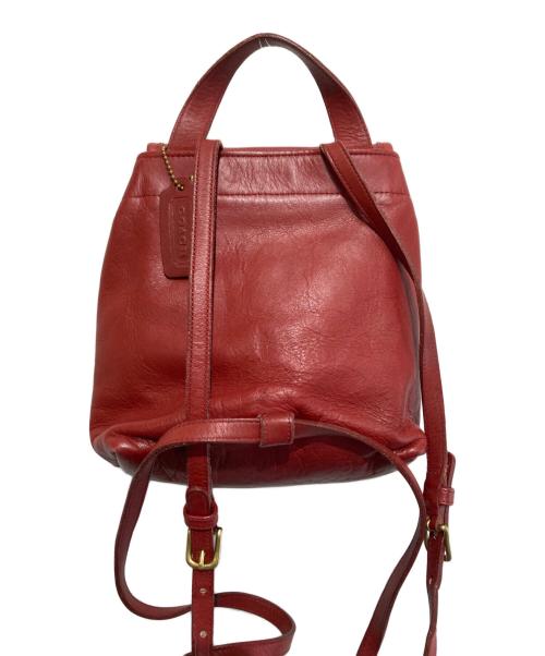 COACH（コーチ）COACH (コーチ) オールドレザーミニリュック レッドの古着・服飾アイテム