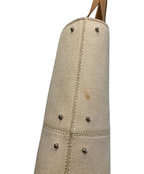 TOD'S（トッズ）TOD'S (トッズ) キャンバス/レザートートバッグ ベージュの古着・服飾アイテム