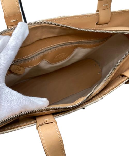 TOD'S（トッズ）TOD'S (トッズ) キャンバス/レザートートバッグ ベージュの古着・服飾アイテム