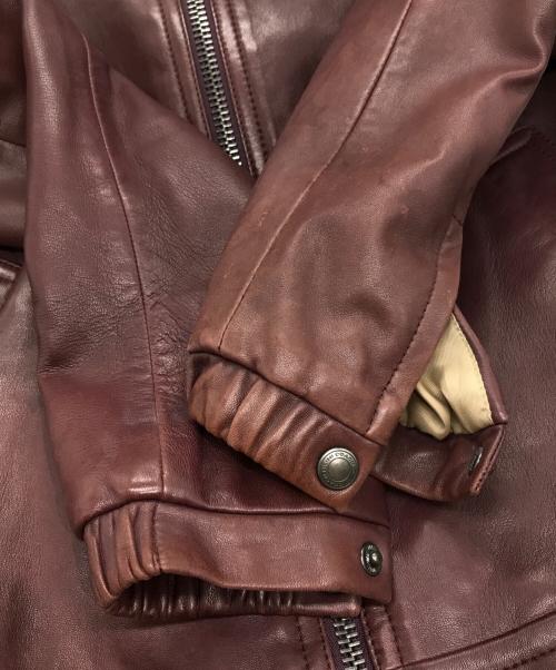 COACH（コーチ）COACH (コーチ) ラムレザーシングルジャケット ボルドー サイズ:XSの古着・服飾アイテム