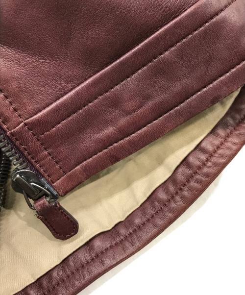 COACH（コーチ）COACH (コーチ) ラムレザーシングルジャケット ボルドー サイズ:XSの古着・服飾アイテム