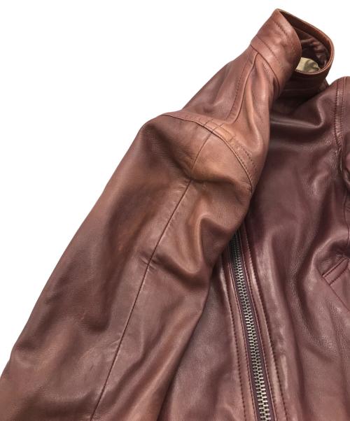 COACH（コーチ）COACH (コーチ) ラムレザーシングルジャケット ボルドー サイズ:XSの古着・服飾アイテム