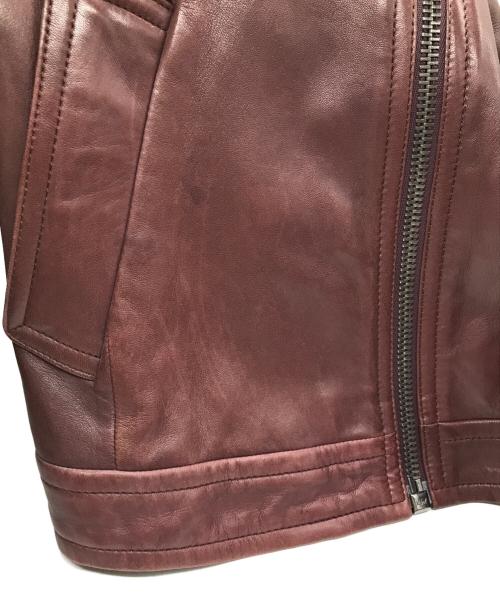 COACH（コーチ）COACH (コーチ) ラムレザーシングルジャケット ボルドー サイズ:XSの古着・服飾アイテム