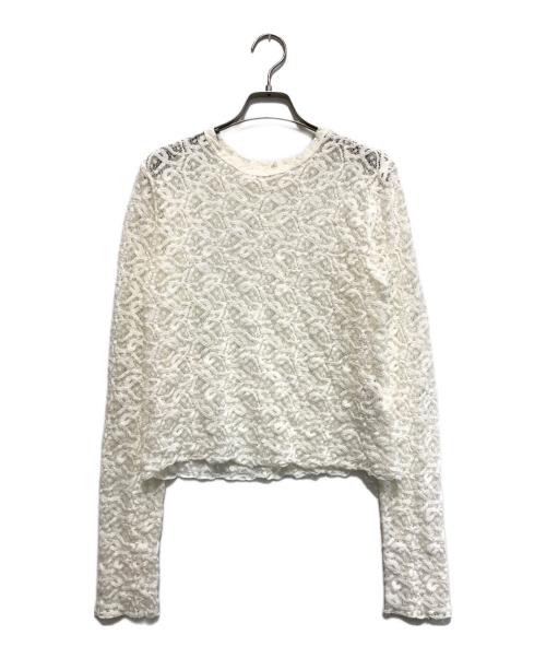 IENA（イエナ）IENA (イエナ) 24AW ペイズリー ストレッチレースプルオーバー ホワイト サイズ:‐の古着・服飾アイテム