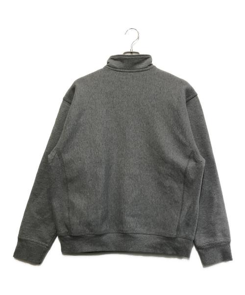 Carhartt WIP（カーハート ワーク イン プログレス）CARHARTT WIP (カーハート ワークインプログレス) HALF ZIP AMERICAN SCRIPT SWEATSHIRT グレー サイズ:Mの古着・服飾アイテム