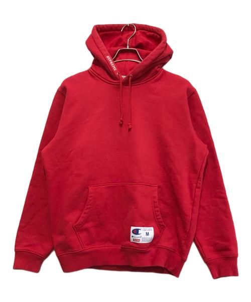 Champion（チャンピオン）Champion (チャンピオン) SUPREME (シュプリーム) Hooded Sweatshirt レッド サイズ:Mの古着・服飾アイテム
