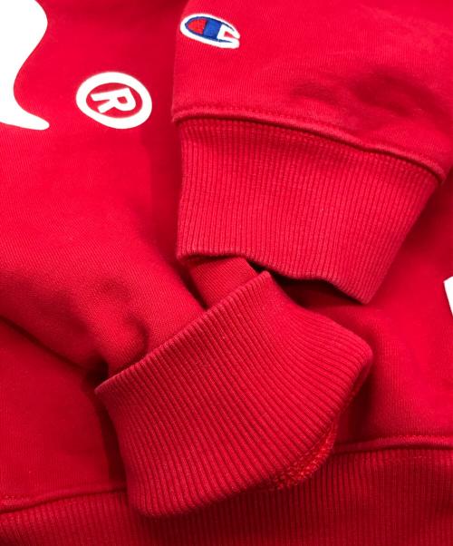 Champion（チャンピオン）Champion (チャンピオン) SUPREME (シュプリーム) Hooded Sweatshirt レッド サイズ:Mの古着・服飾アイテム