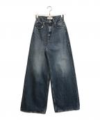 AZUL by moussyアズールバイマウジー）の古着「ハイウエストルーズフィットデニム」｜ブルー