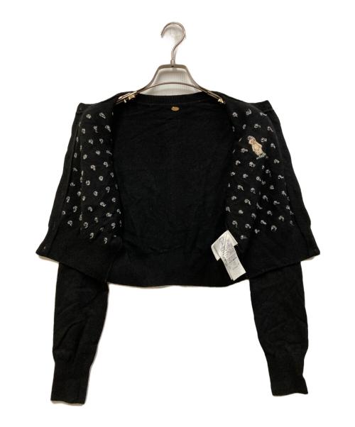 Lily Brown（リリーブラウン）Lily Brown (リリーブラウン) 24AW Lily Bearコンパクトニットカーデ ブラック サイズ:SIZE ONEの古着・服飾アイテム