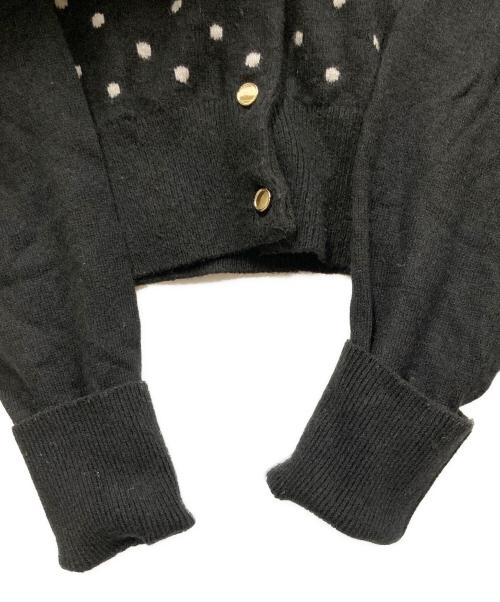 Lily Brown（リリーブラウン）Lily Brown (リリーブラウン) 24AW Lily Bearコンパクトニットカーデ ブラック サイズ:SIZE ONEの古着・服飾アイテム