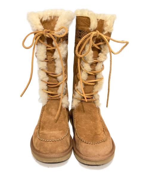 UGG（アグ）UGG (アグ) レースアップムートンロングブーツ ブラウン サイズ:SIZE 23cmの古着・服飾アイテム
