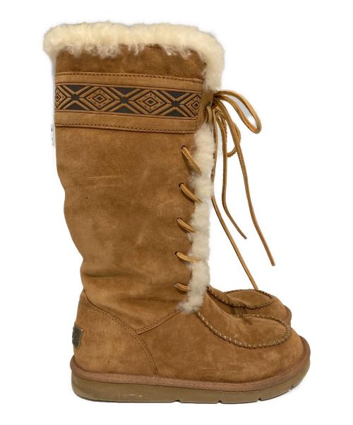 UGG（アグ）UGG (アグ) レースアップムートンロングブーツ ブラウン サイズ:SIZE 23cmの古着・服飾アイテム
