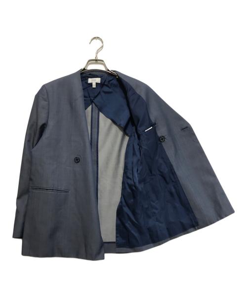 HYKE（ハイク）HYKE (ハイク) ノーカラーシャンブレージャケット ネイビー サイズ:1の古着・服飾アイテム