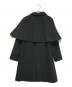 QUEENS COURT (クイーンズコート) ケープ付コート ブラック サイズ:1：7000円