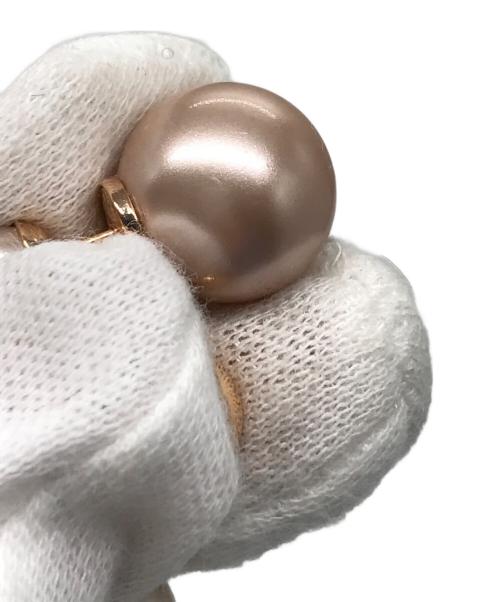 Dior（ディオール）DIOR (ディオール) トライバルピアス ゴールド×ライトピンクの古着・服飾アイテム