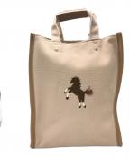 SEVEN TEN by MIHO KAWAHITOセブン テン バイ ミホ カワヒト）の古着「馬刺繍ハンドバッグ」｜ベージュ