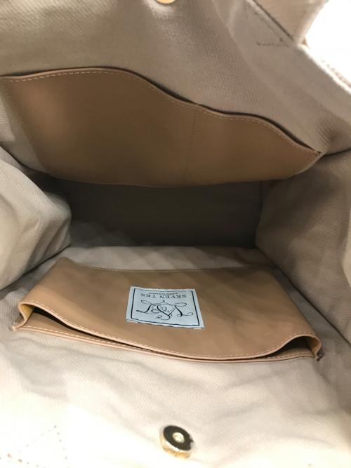 SEVEN TEN by MIHO KAWAHITO（セブン テン バイ ミホ カワヒト）SEVEN TEN by MIHO KAWAHITO (セブン テン バイ ミホ カワヒト) 馬刺繍ハンドバッグ ベージュの古着・服飾アイテム