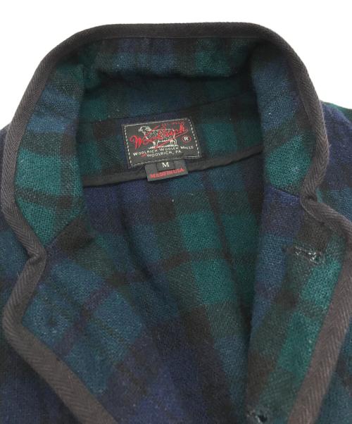 WOOLRICH（ウールリッチ）WOOLRICH (ウールリッチ) RAIL ROAD VEST グリーン×ネイビー サイズ:Mの古着・服飾アイテム