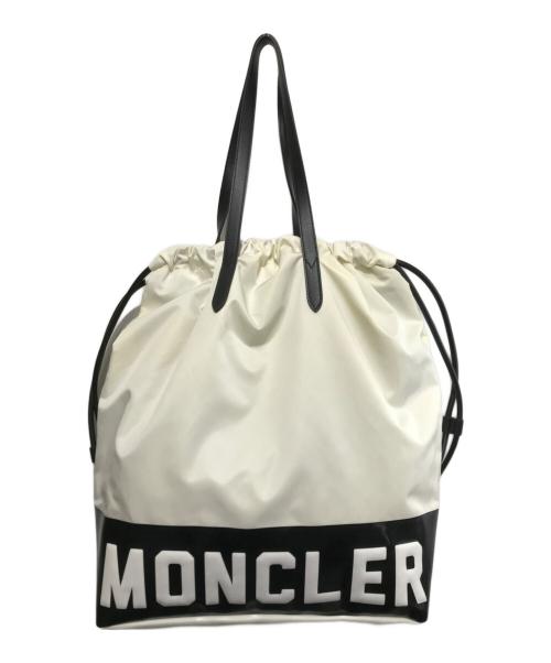 MONCLER（モンクレール）MONCLER (モンクレール) FLAMENNE SHOPPING BAG(フラメンヌショッピングバック ホワイト×ブラックの古着・服飾アイテム