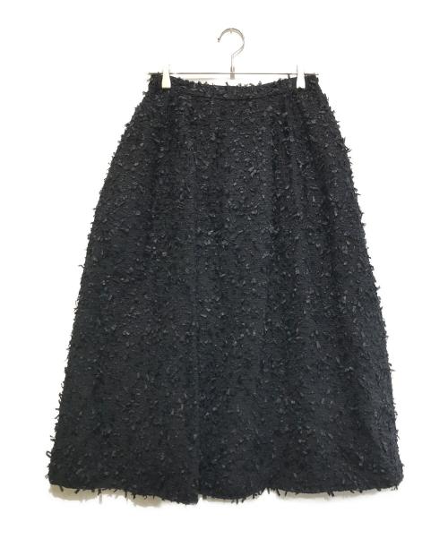 LIVETART（リヴェタート）LIVETART (リヴェタート) フリンジツイードスカート ブラック×ネイビー サイズ:Fの古着・服飾アイテム