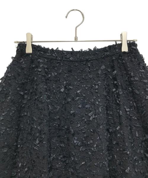 LIVETART（リヴェタート）LIVETART (リヴェタート) フリンジツイードスカート ブラック×ネイビー サイズ:Fの古着・服飾アイテム