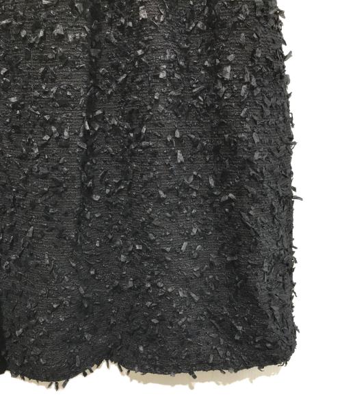 LIVETART（リヴェタート）LIVETART (リヴェタート) フリンジツイードスカート ブラック×ネイビー サイズ:Fの古着・服飾アイテム