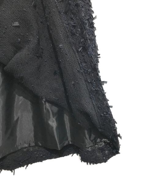 LIVETART（リヴェタート）LIVETART (リヴェタート) フリンジツイードスカート ブラック×ネイビー サイズ:Fの古着・服飾アイテム