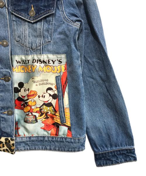 Desigual（デシグアル）Desigual (デシグアル) Disney (ディズニー) パッチワークデニムジャケット ブルー サイズ:Lの古着・服飾アイテム