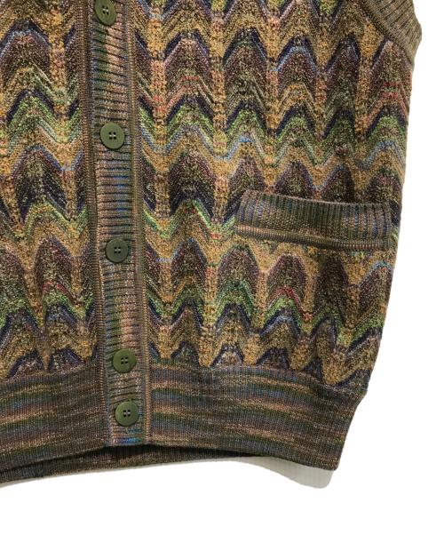 missoni（ミッソーニ）MISSONI (ミッソーニ) モヘヤブレンドニットベスト ブラウン×イエロー サイズ:52の古着・服飾アイテム