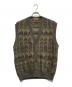 MISSONI（ミッソーニ）の古着「モヘヤブレンドニットベスト」｜ブラウン×イエロー