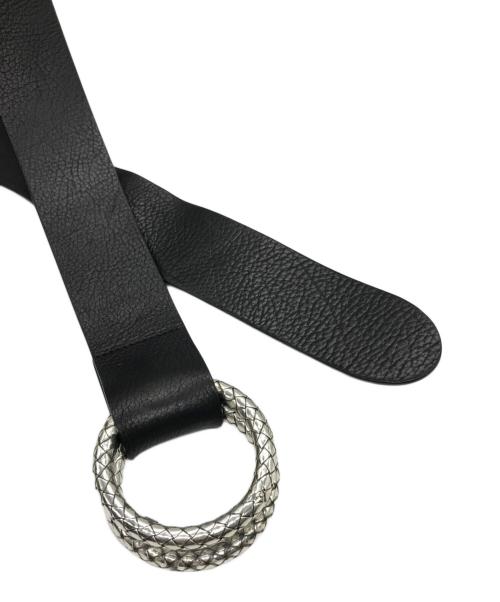 BOTTEGA VENETA（ボッテガベネタ）BOTTEGA VENETA (ボッテガベネタ) ダブルリングレザーベルト ブラック サイズ:-の古着・服飾アイテム