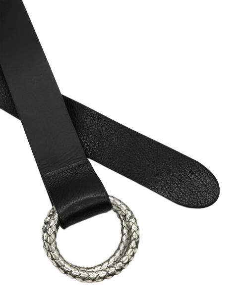 BOTTEGA VENETA（ボッテガベネタ）BOTTEGA VENETA (ボッテガベネタ) ダブルリングレザーベルト ブラック サイズ:-の古着・服飾アイテム