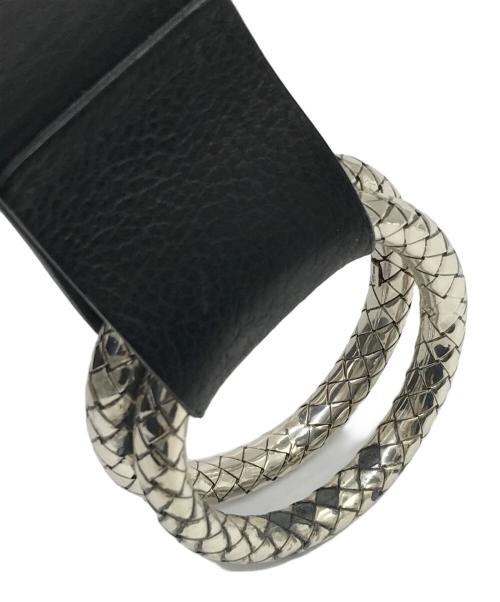 BOTTEGA VENETA（ボッテガベネタ）BOTTEGA VENETA (ボッテガベネタ) ダブルリングレザーベルト ブラック サイズ:-の古着・服飾アイテム