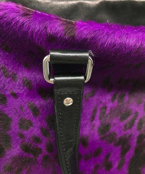 JACQUES LE CORRE（ジャックルコー）JACQUES LE CORRE (ジャックルコー) リスボン ハラコレオパードトートバッグ ブラック×パープルの古着・服飾アイテム