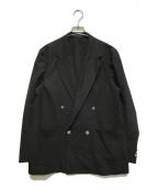 green label relaxingグリーンレーベルリラクシング）の古着「TWトロピカル ダブルブレスト 4B ブレザー ジャケット」｜ブラック