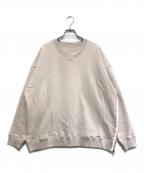 BEARDSLEYビアズリー）の古着「サイドジップ裏毛プルオーバー」｜ピンク