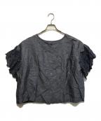 BEARDSLEYビアズリー）の古着「バテンレースブラウス」｜ネイビー