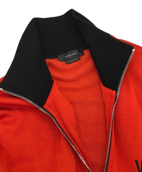 VERSACE（ヴェルサーチェ）VERSACE (ヴェルサーチェ) グラフィックプリントボンバージャケット レッド サイズ:Mの古着・服飾アイテム