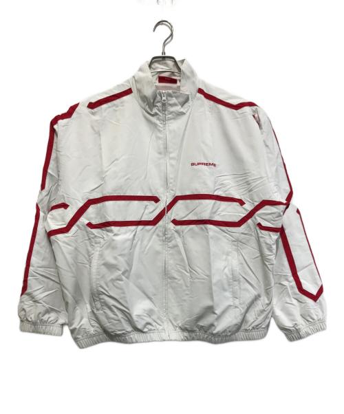 SUPREME（シュプリーム）Supreme (シュプリーム) 24SS Inset Link Track Jacket ホワイト×レッド サイズ:Lの古着・服飾アイテム