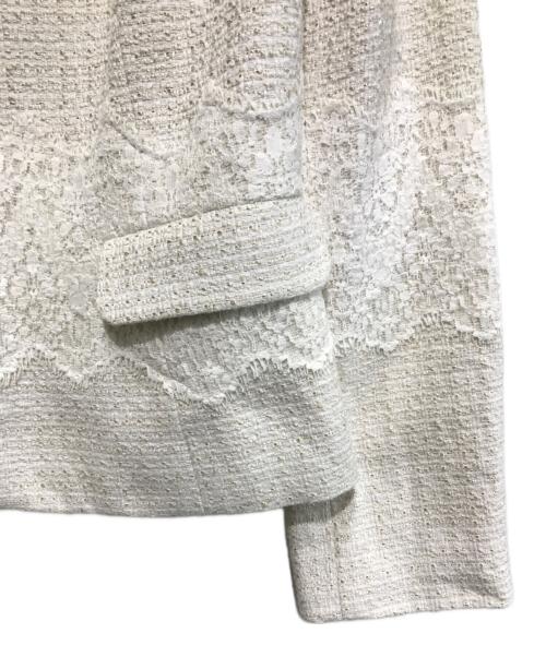 JUSGLITTY（ジャスグリッティー）JUSGLITTY (ジャスグリッティー) ノーカラージャケット ホワイト サイズ:1 未使用品の古着・服飾アイテム