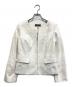 JUSGLITTY（ジャスグリッティー）の古着「ノーカラージャケット」｜ホワイト