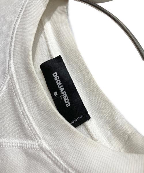DSQUARED2（ディースクエアード）DSQUARED2 (ディースクエアード) プリントスウェット ホワイト サイズ:Ｍの古着・服飾アイテム