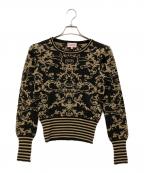 Vivienne Westwood RED LABELヴィヴィアンウエストウッドレッドレーベル）の古着「デザインニット」｜ゴールド×ブラック