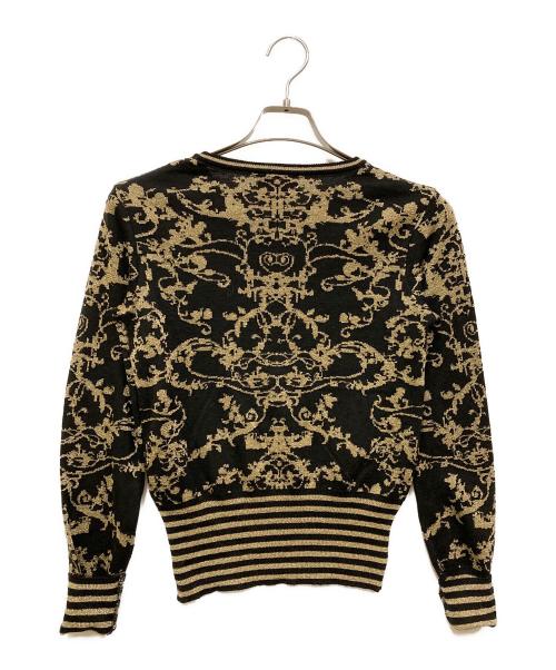 Vivienne Westwood RED LABEL（ヴィヴィアンウエストウッドレッドレーベル）Vivienne Westwood RED LABEL (ヴィヴィアンウエストウッドレッドレーベル) デザインニット ゴールド×ブラック サイズ:SIZE 2の古着・服飾アイテム