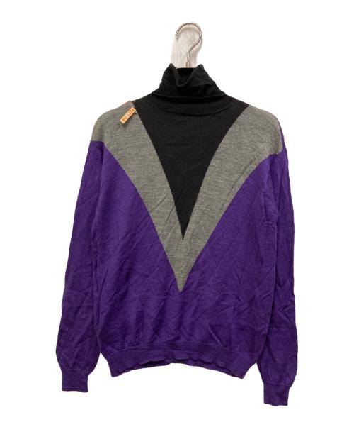 PRADA（プラダ）PRADA (プラダ) シルクブレンドハイネックニット パープル サイズ:Sの古着・服飾アイテム