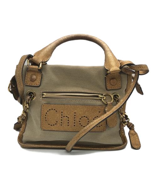 Chloe（クロエ）Chloe (クロエ) ハーレーキャンパス2WAYバッグ ベージュの古着・服飾アイテム